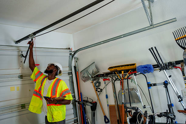 Professional Garage Door Roller Replacement technician working in New Carrollton, MD